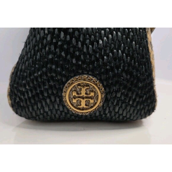 Tory Burch Snake‑Embossed Leather Hand Bag Detachable Shoulder Strap Goldtone Hw - Picture 4 of 16